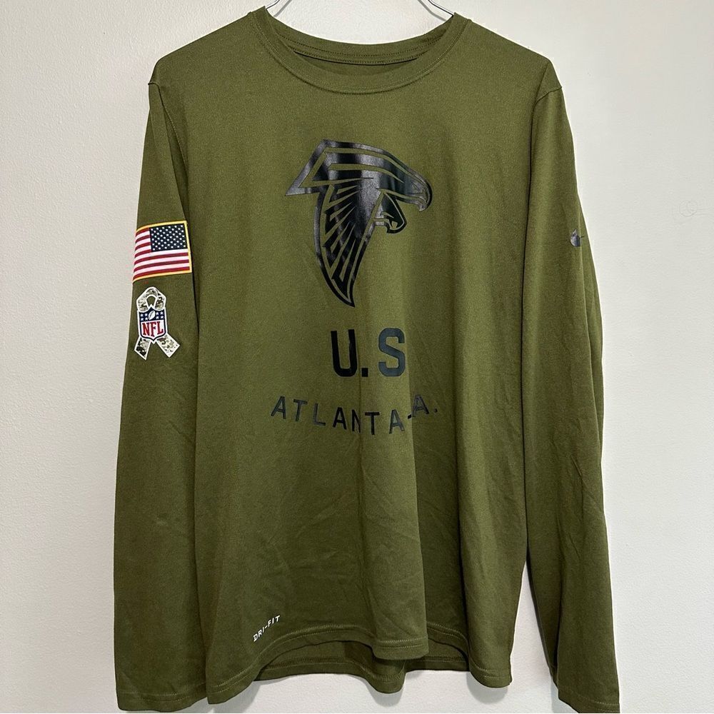 Atlanta Falcons The Nike Tee Dri-Fit NFL On-Field Salute to Service Men Sz Small